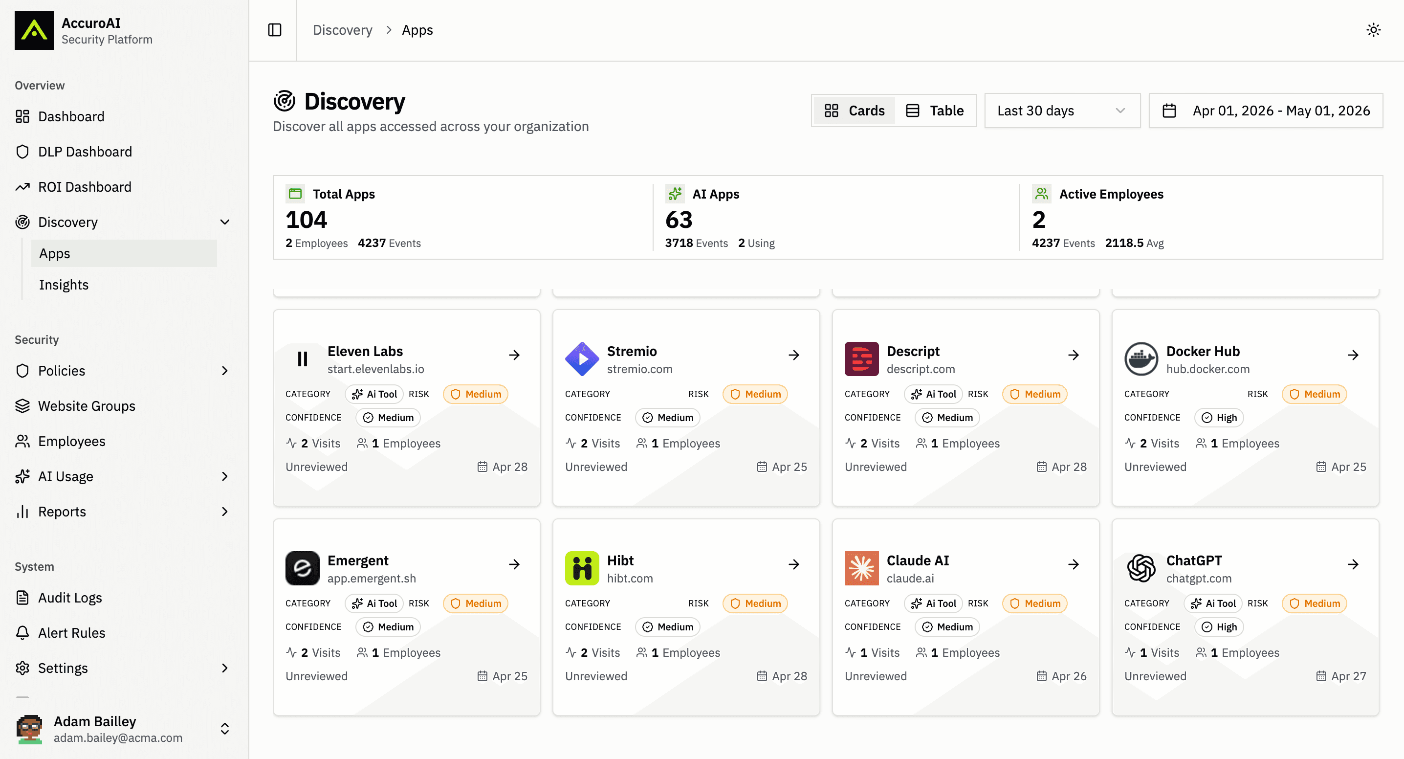 For Product Teams — AccuroAI dashboard